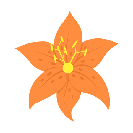 Tropical orchid flower. Isolated on a white background. Vector illustrationのイラスト素材