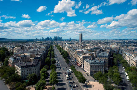 View of Paris from the Arc de Triomphe, Franceの写真素材