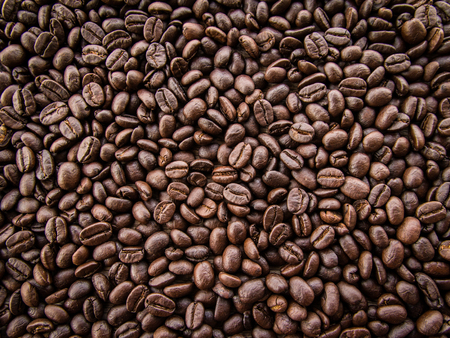 Roasted coffee beans backgroundの写真素材