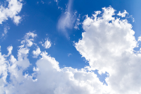 Blue sky with cloudsの写真素材