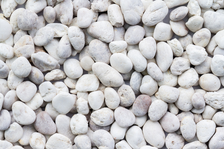 White pebbles stone texture and backgroundの写真素材