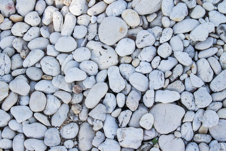 White pebbles stone texture and backgroundの写真素材