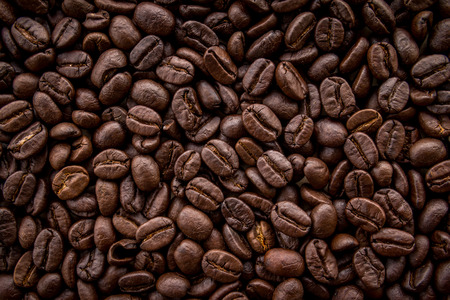 Roasted coffee beans backgroundの写真素材