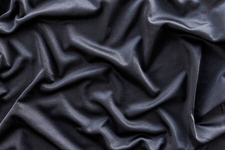 Black cloth texture and backgroundの写真素材