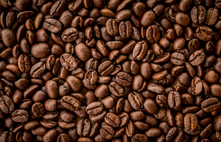 Roasted coffee beans backgroundの写真素材