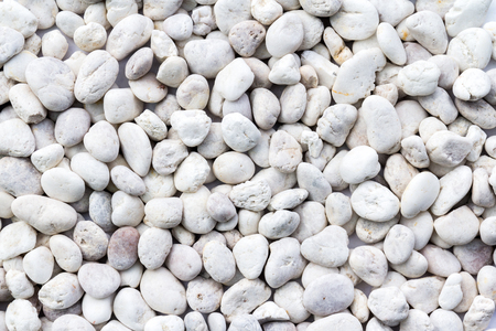 White pebbles stone texture and backgroundの写真素材