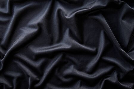 Black cloth texture and backgroundの写真素材
