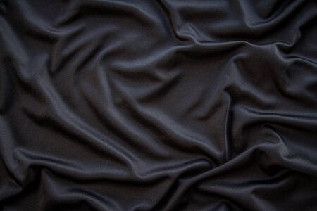 Black cloth texture and backgroundの写真素材