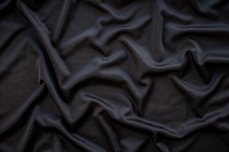 Black cloth texture and backgroundの写真素材