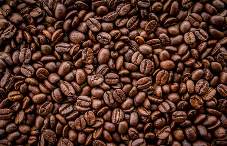 Roasted coffee beans backgroundの写真素材