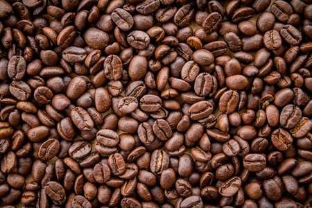 Roasted coffee beans backgroundの写真素材