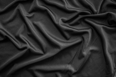 Black cloth texture and backgroundの写真素材
