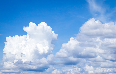 Clouds and blue sky backgroundの写真素材