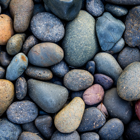 Pebbles stone backgroundの写真素材