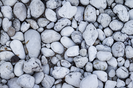 White pebbles stone texture and backgroundの写真素材