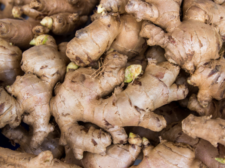 close up of ginger rootの写真素材