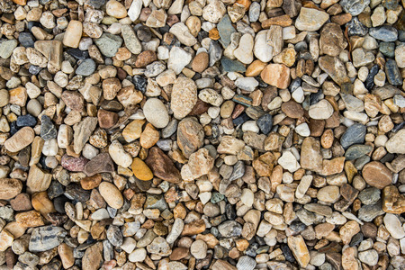 Brown pebbles stone backgroundの写真素材