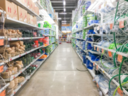 hardware shop blur backgroundの写真素材