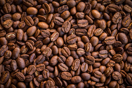 Roasted coffee beans backgroundの写真素材
