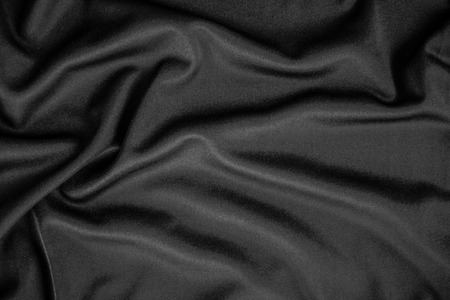 Black cloth texture and backgroundの写真素材
