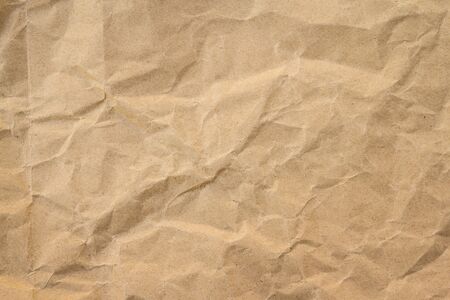 Brown crumple recycle paper backgroundの写真素材