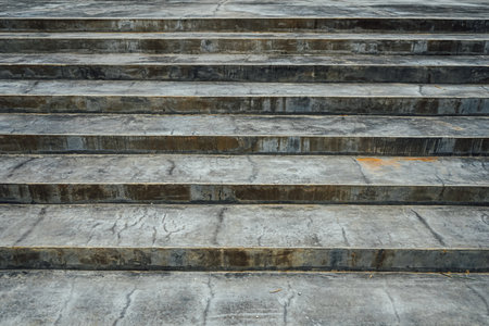 Concrete stair with crack can be use as backgroundの写真素材