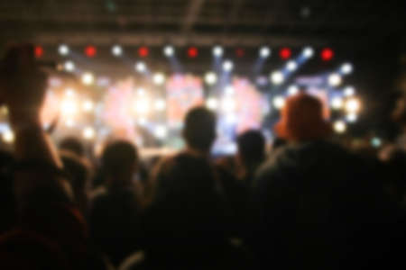 Blur background of concert lighting on stage