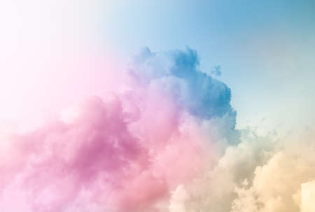 Clouds with pastel color can be use as backgroundの写真素材