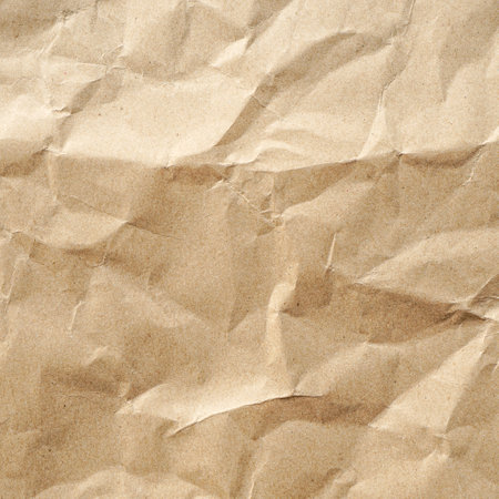 Brown crumpled paper texture for background. High resolution photo.の写真素材