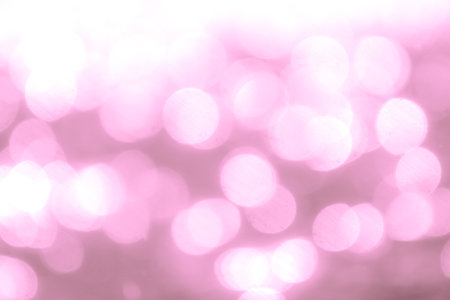 pink bokeh abstract light background, christmas background.の写真素材