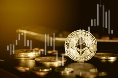 Ethereum is a modern way of exchange and this crypto currency is a convenient means of payment in the financial and web marketsの写真素材