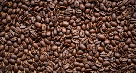 Coffee beans background, can be used as a whole backgroundの写真素材