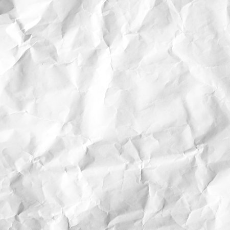 White crumpled paper texture background. Close up, top view.の写真素材