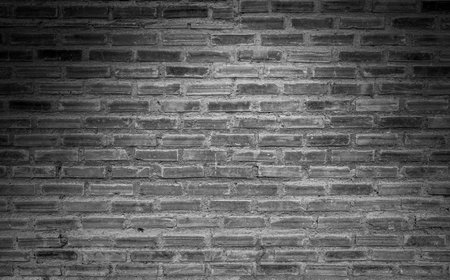 Brick wall texture background. Black and white brick wall texture background.の写真素材