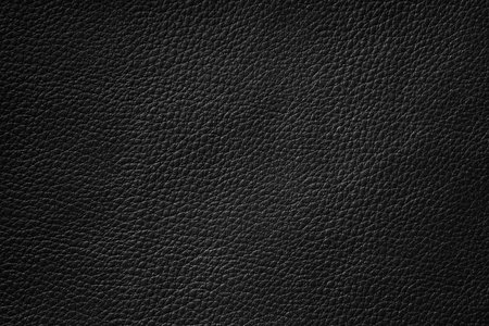 Black leather texture or leather background for design with copy space for text or image.の写真素材