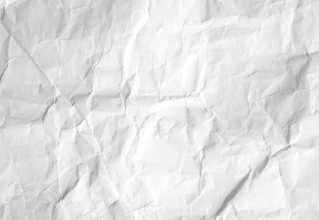 White crumpled paper texture or background for design with copy space for text.の写真素材