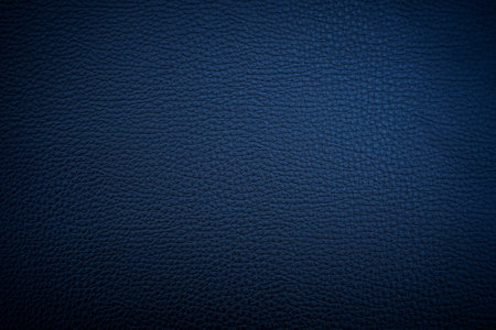 Blue leather texture background for design with copy space for text or image.の写真素材