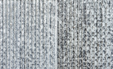 Close up of corrugated iron sheet texture background. Industrial background.の写真素材
