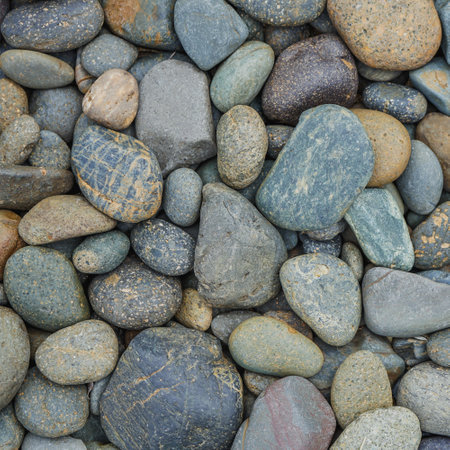 Pebble stone texture background. Stone pebbles background.の写真素材