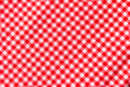 Red checkered tablecloth texture background. Red checkered tablecloth background.の写真素材