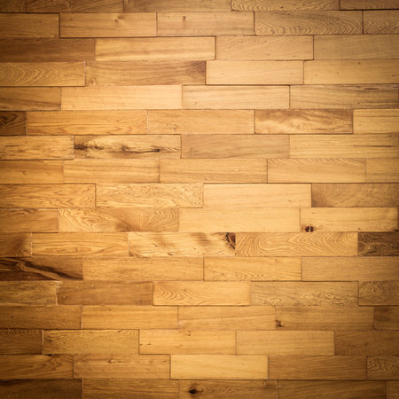 Wooden texture background. Floor surface made of wooden planks.の写真素材