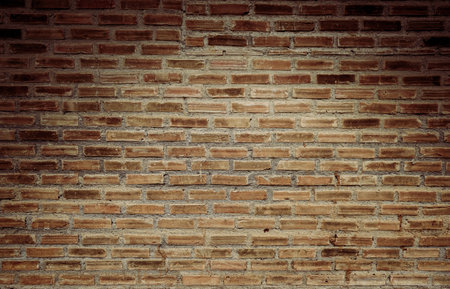 Old brick wall texture background. Vintage brick wall texture. Brick wall background.の写真素材