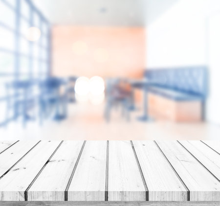 Table Top And Blur Interior of the Background. For Your photomontage or product displayの写真素材