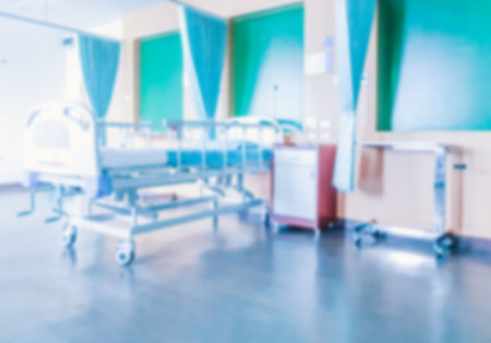 Abstract blur hospital room interior for background - Vintage filter processing style picturesの写真素材