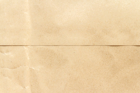 Old brown paper texture or background. Brown crumpled paper textureの写真素材