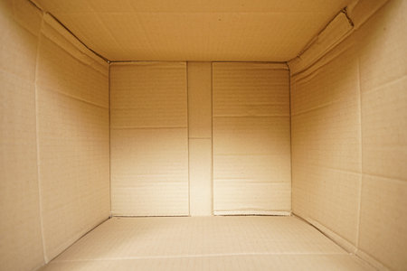 Cardboard box texture background. Cardboard box for transportation and shippingの写真素材