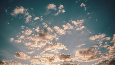 Clouds in the blue sky - vintage retro effect style pictures.の写真素材