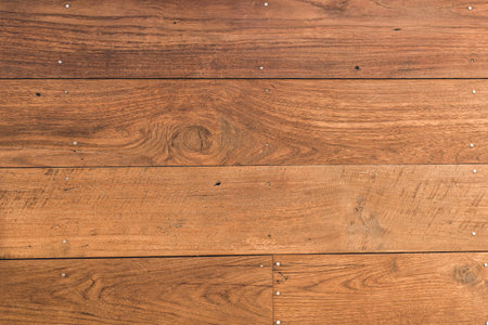 Wood plank brown texture background. Floor surface with natural pattern for design and decorationの写真素材