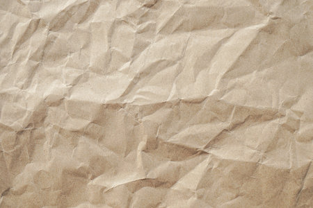 Brown crumpled paper texture. Abstract background and texture for design.の写真素材