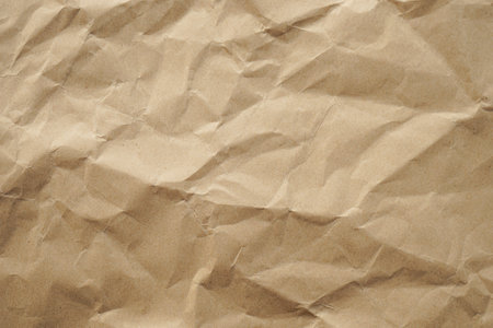 Brown crumpled paper background. Texture of crumpled paper.の写真素材